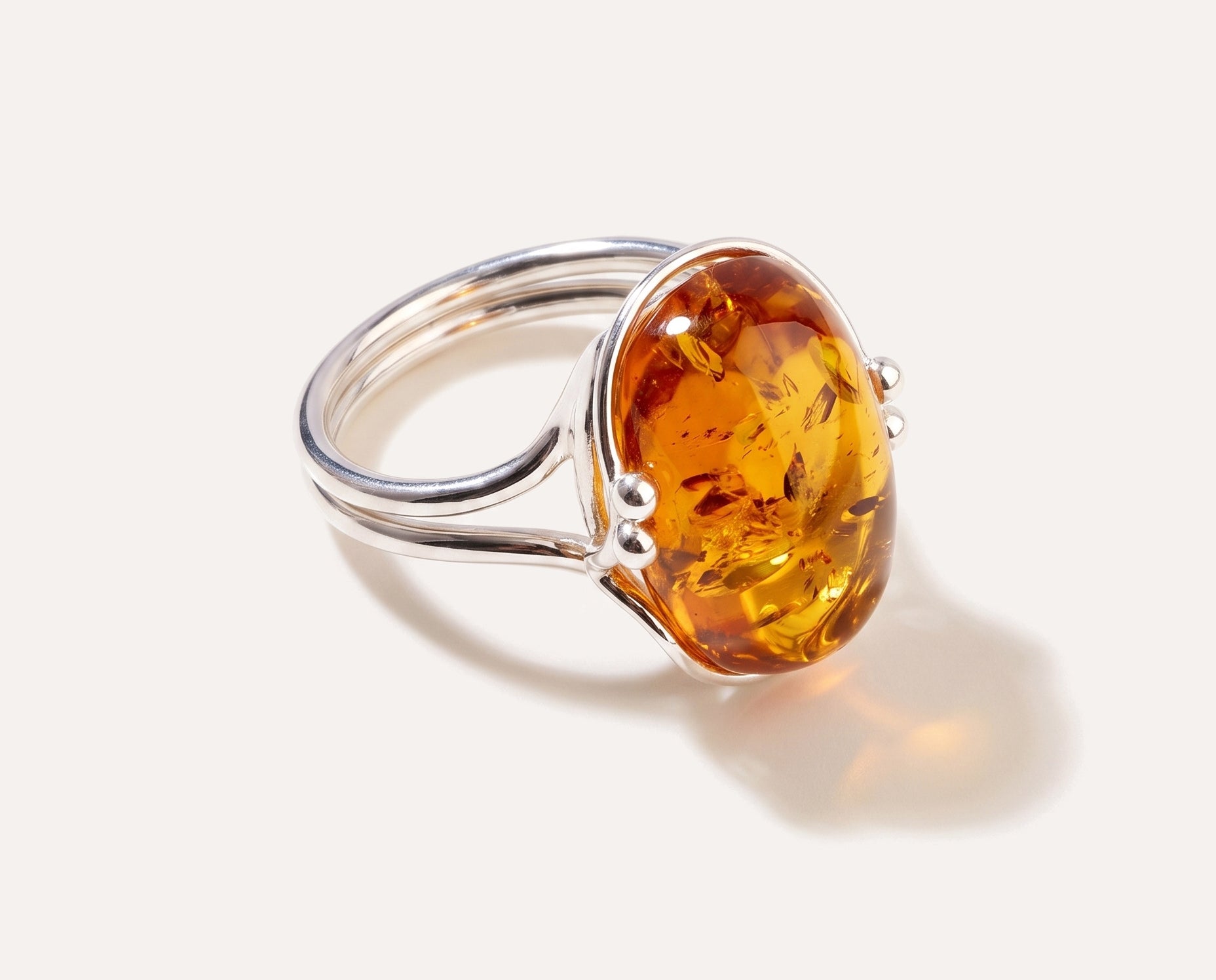 Amber Tidal Ring — Baltic amber and sterling silver jewellery by Baltic Beauty