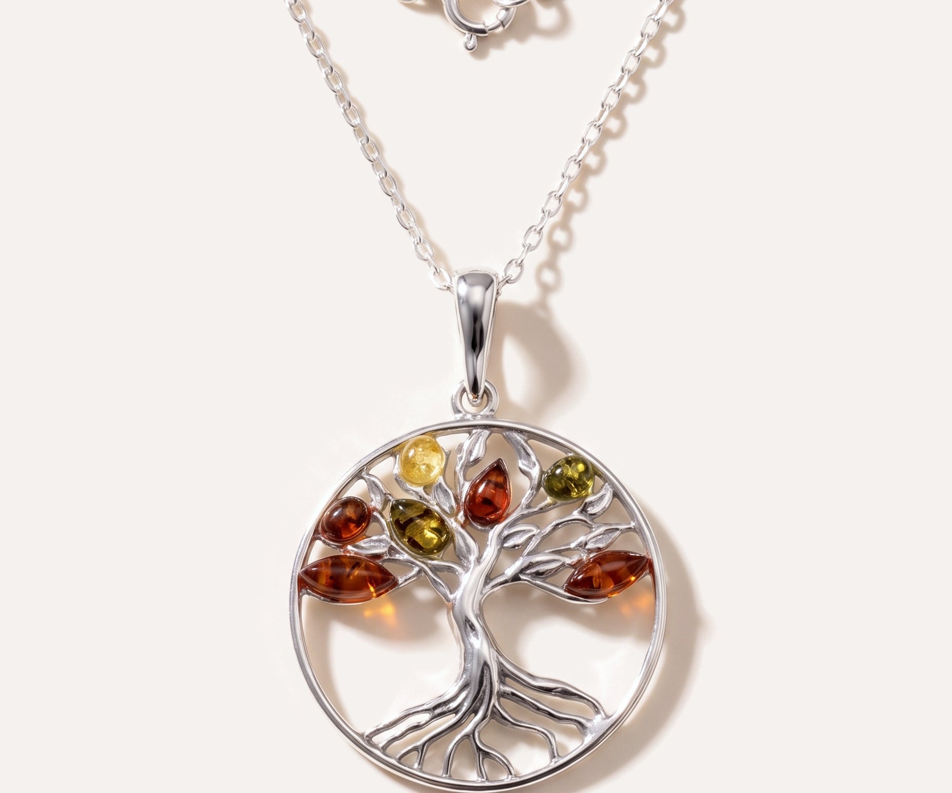 Amber Tree of Life Necklace — Baltic amber and sterling silver jewellery by Baltic Beauty
