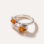 Amber Tulip Ring — Baltic amber and sterling silver jewellery by Baltic Beauty