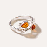 Amber Tulip Ring — Baltic amber and sterling silver jewellery by Baltic Beauty