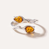 Amber Tulip Ring — Baltic amber and sterling silver jewellery by Baltic Beauty