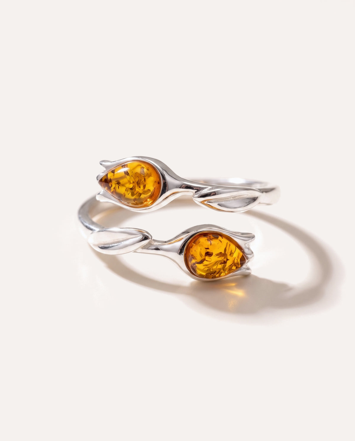 Amber Tulip Ring — Baltic amber and sterling silver jewellery by Baltic Beauty