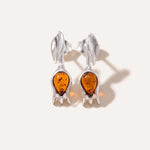Amber Tulip Stud Earrings — Baltic amber and sterling silver jewellery by Baltic Beauty