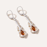 Amber Violin Dangle Earrings — Baltic amber and sterling silver jewellery by Baltic Beauty