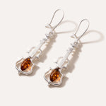 Amber Violin Dangle Earrings — Baltic amber and sterling silver jewellery by Baltic Beauty