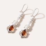 Amber Violin Dangle Earrings — Baltic amber and sterling silver jewellery by Baltic Beauty