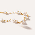 Beaded Chain Link Pearl Bracelet — Baltic amber and sterling silver jewellery by Baltic Beauty