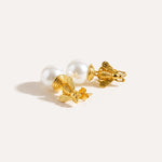 Bee Pearl Earrings — Baltic amber and sterling silver jewellery by Baltic Beauty
