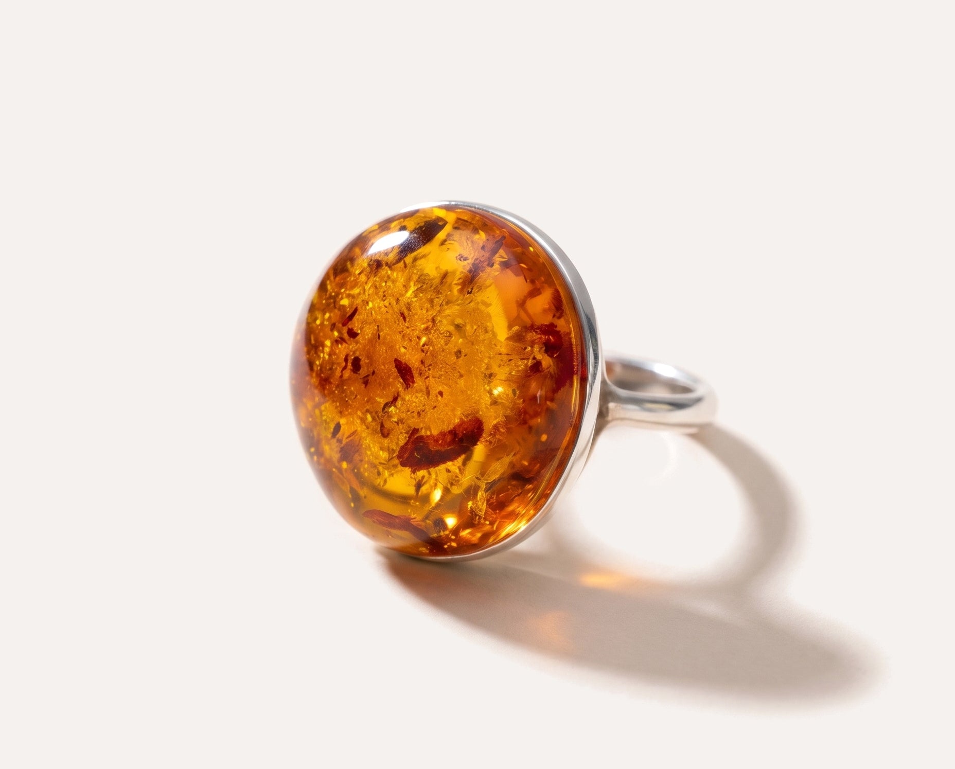 Big Amber Cocktail Ring — Baltic amber and sterling silver jewellery by Baltic Beauty