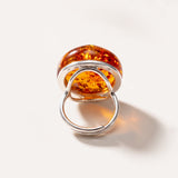 Big Amber Cocktail Ring — Baltic amber and sterling silver jewellery by Baltic Beauty