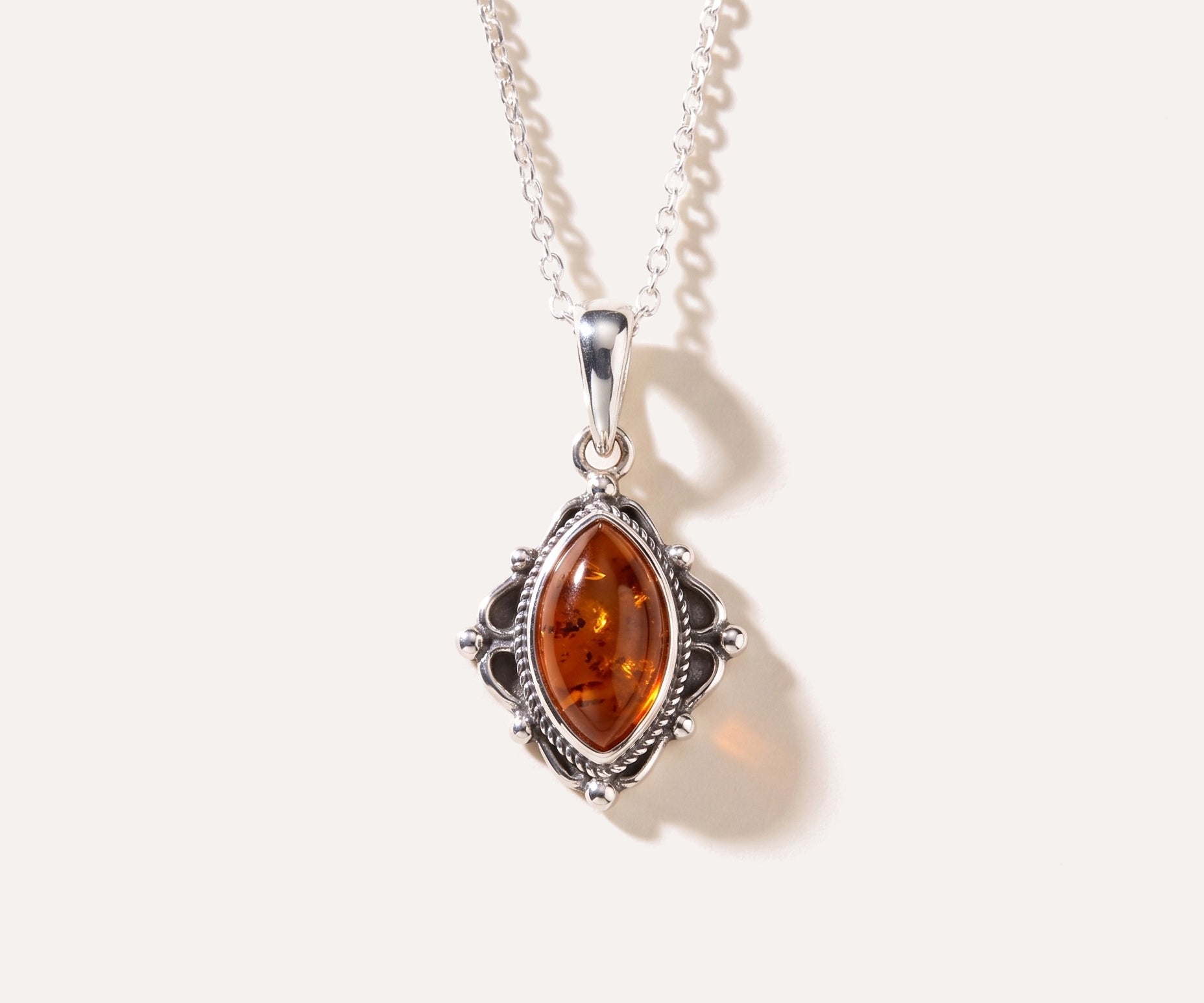 Boho Amber Pendant — Baltic amber and sterling silver jewellery by Baltic Beauty