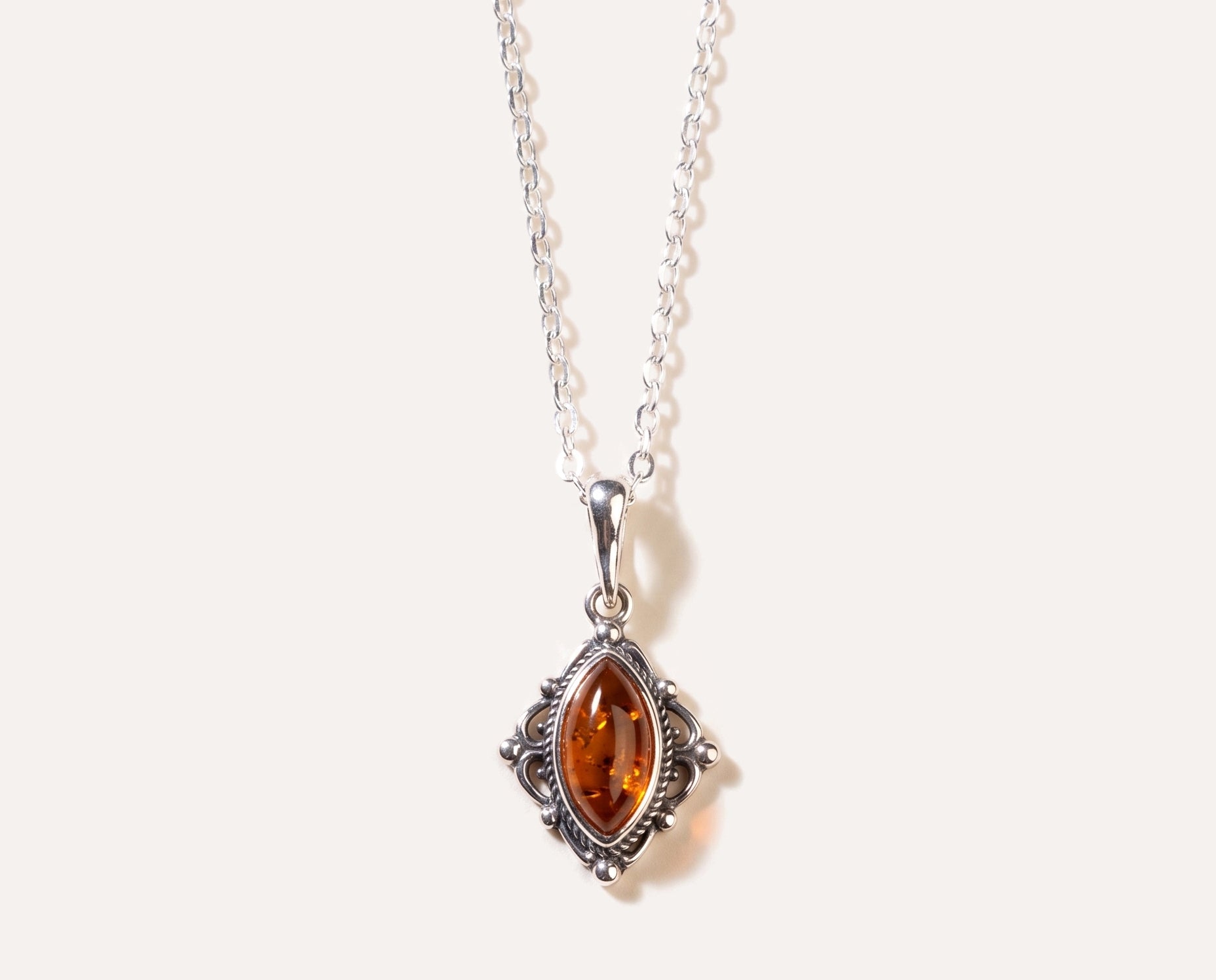 Boho Amber Pendant — Baltic amber and sterling silver jewellery by Baltic Beauty