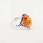 Boho Amber Ring – handcrafted in Baltic amber and sterling silver, view 3
