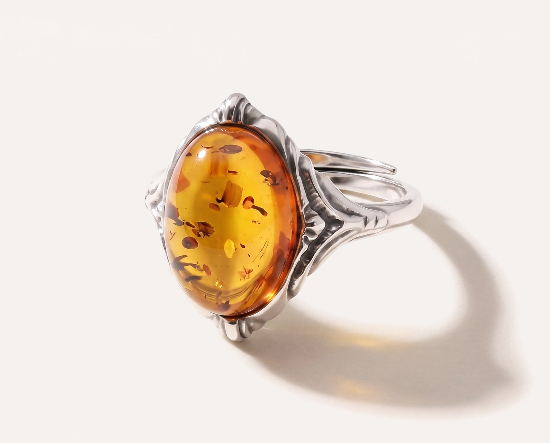 Boho Amber Ring — Baltic amber and sterling silver jewellery by Baltic Beauty