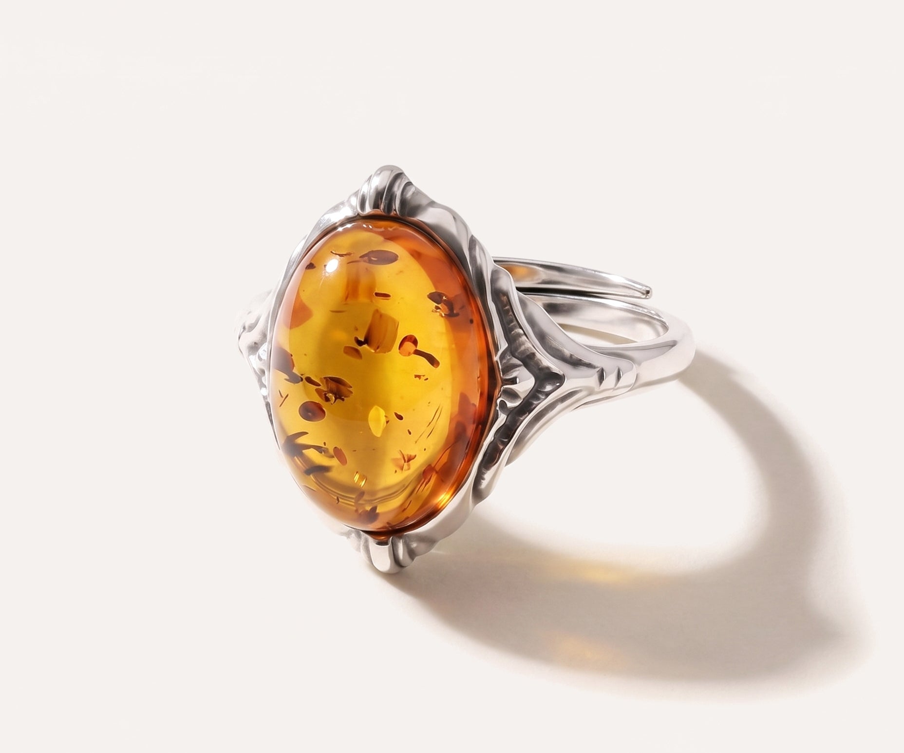 Boho Amber Ring — Baltic amber and sterling silver jewellery by Baltic Beauty