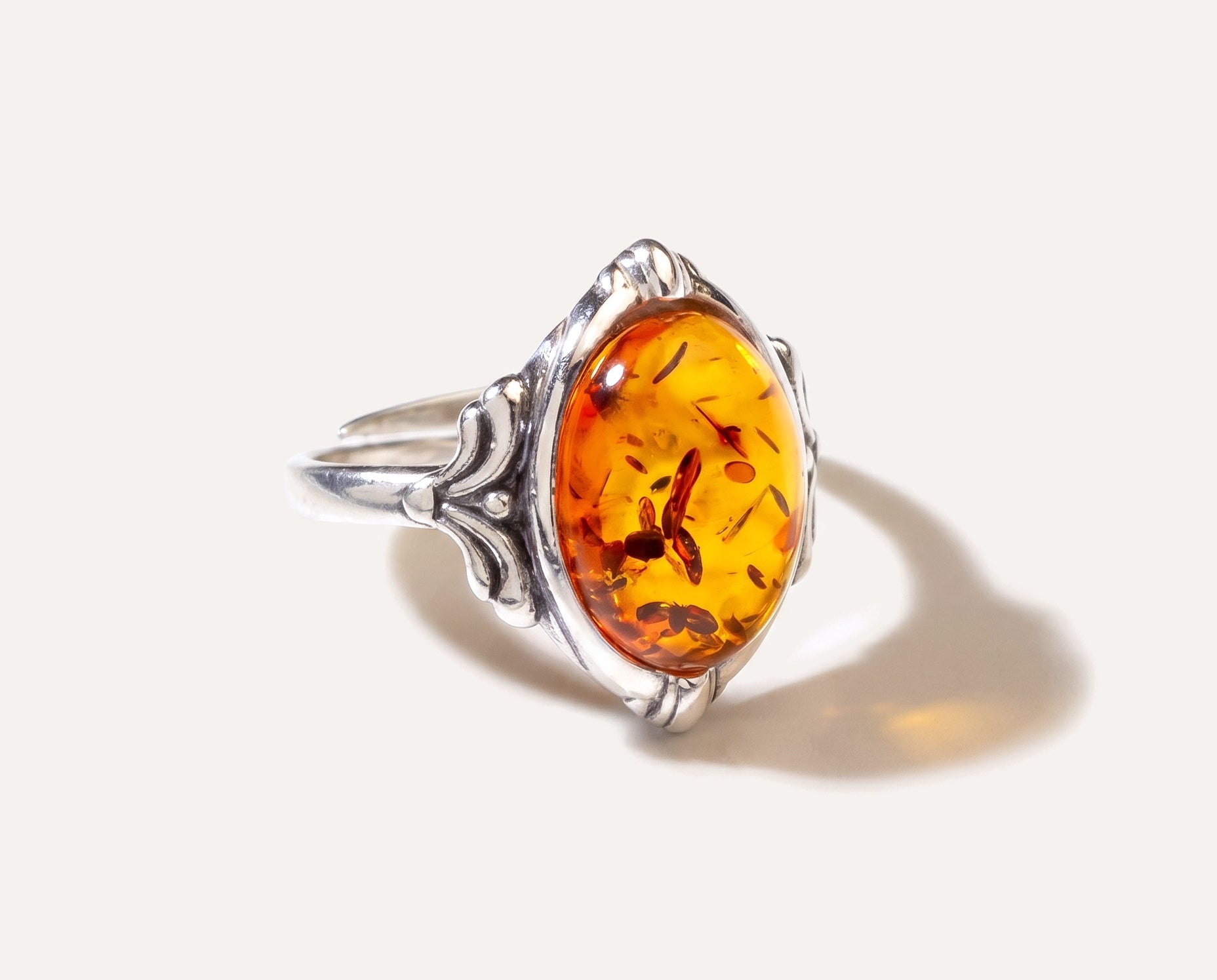 Boho Amber Ring — Baltic amber and sterling silver jewellery by Baltic Beauty