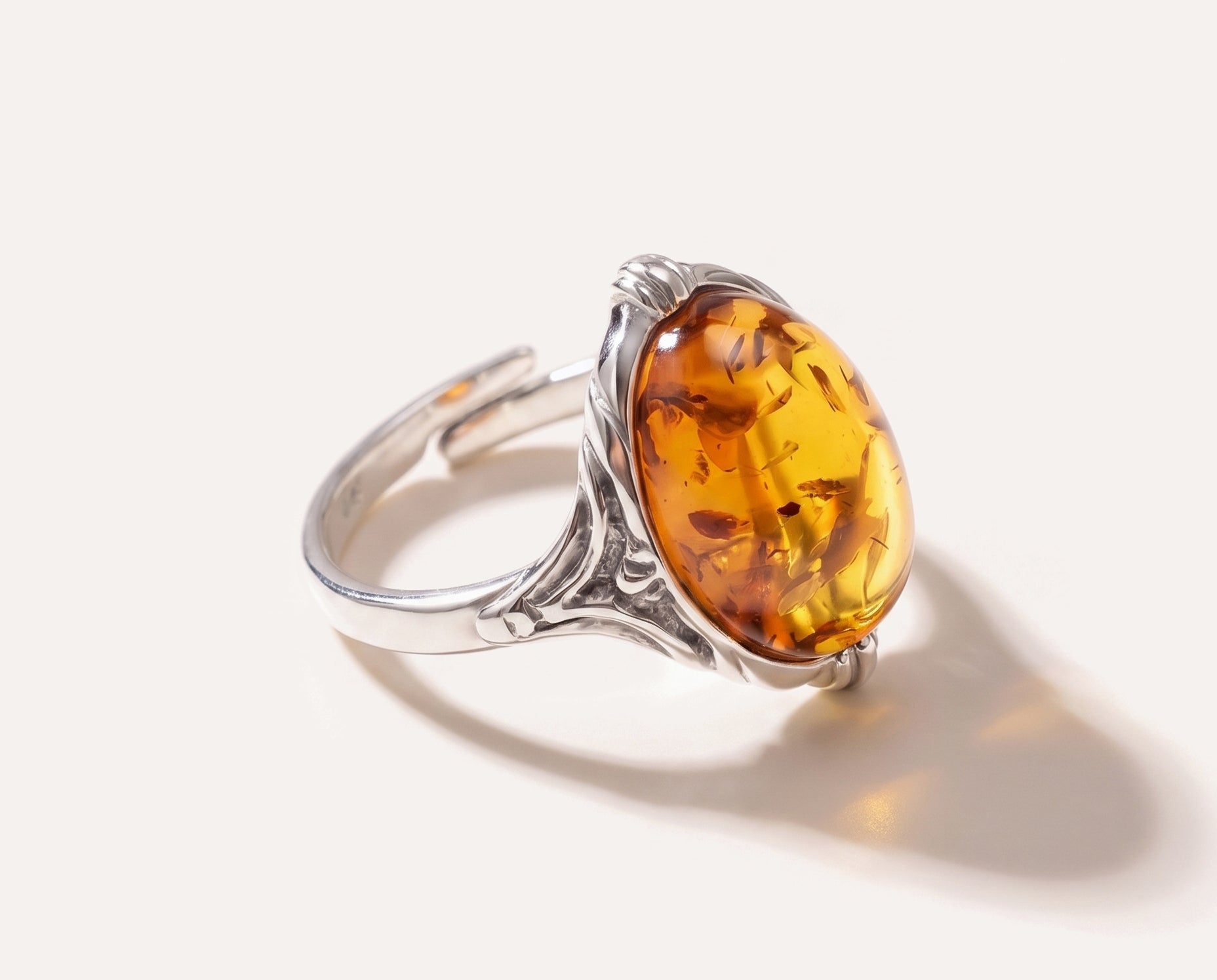 Boho Amber Ring — Baltic amber and sterling silver jewellery by Baltic Beauty