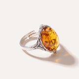 Boho Amber Ring — Baltic amber and sterling silver jewellery by Baltic Beauty