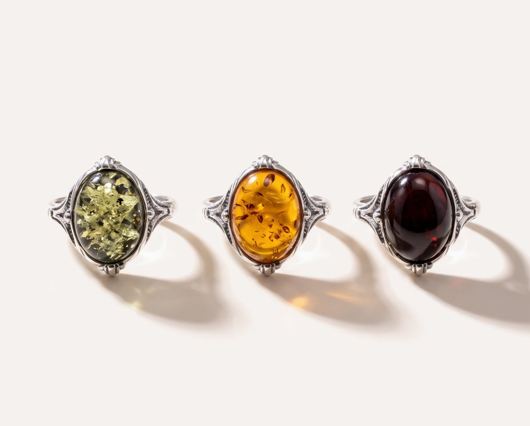 Boho Amber Ring — Baltic amber and sterling silver jewellery by Baltic Beauty