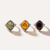 Boho Amber Ring — Baltic amber and sterling silver jewellery by Baltic Beauty