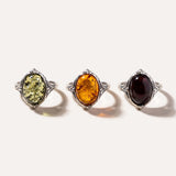 Boho Green Amber Ring — Baltic amber and sterling silver jewellery by Baltic Beauty