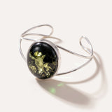 Bold Green Amber Arm Cuff — Baltic amber and sterling silver jewellery by Baltic Beauty