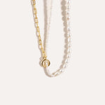 Chain Link Pearl Necklace — Baltic amber and sterling silver jewellery by Baltic Beauty