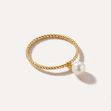 Charm Pearl Ring — Baltic amber and sterling silver jewellery by Baltic Beauty