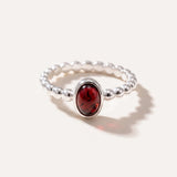 Cherry Amber Bubble Stacking Ring — Baltic amber and sterling silver jewellery by Baltic Beauty