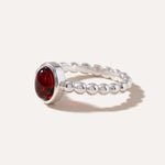 Cherry Amber Bubble Stacking Ring — Baltic amber and sterling silver jewellery by Baltic Beauty