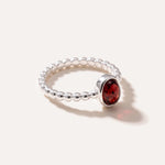 Cherry Amber Bubble Stacking Ring — Baltic amber and sterling silver jewellery by Baltic Beauty