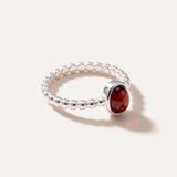 Cherry Amber Bubble Stacking Ring — Baltic amber and sterling silver jewellery by Baltic Beauty