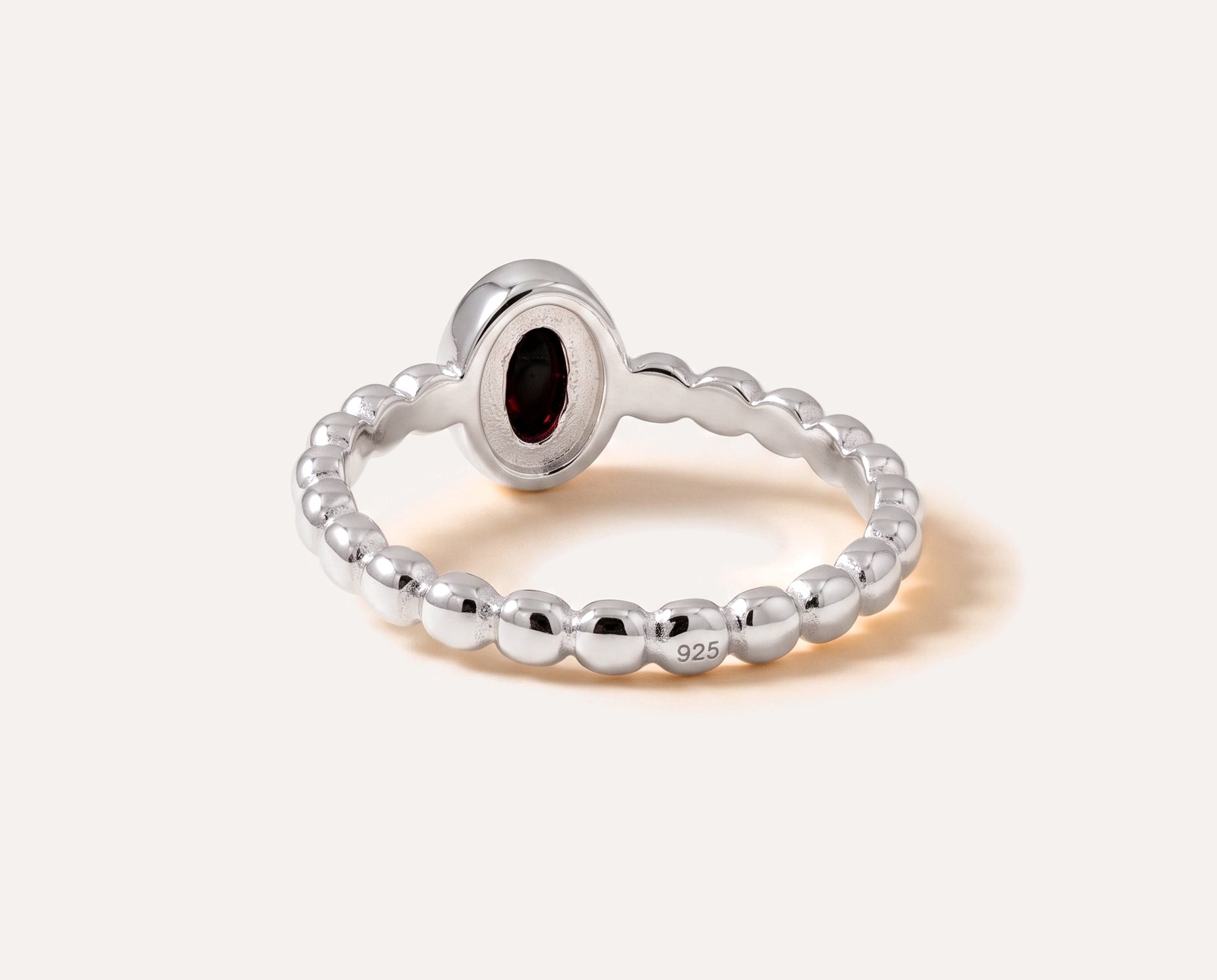 Cherry Amber Bubble Stacking Ring — Baltic amber and sterling silver jewellery by Baltic Beauty