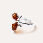Cherry Amber Butterfly Midi Ring — Baltic amber and sterling silver jewellery by Baltic Beauty