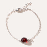 Cherry Amber ELEMENT Link Chain Bracelet — Baltic amber and sterling silver jewellery by Baltic Beauty