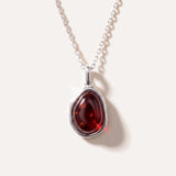 Cherry Amber ELEMENT Pendant Necklace — Baltic amber and sterling silver jewellery by Baltic Beauty
