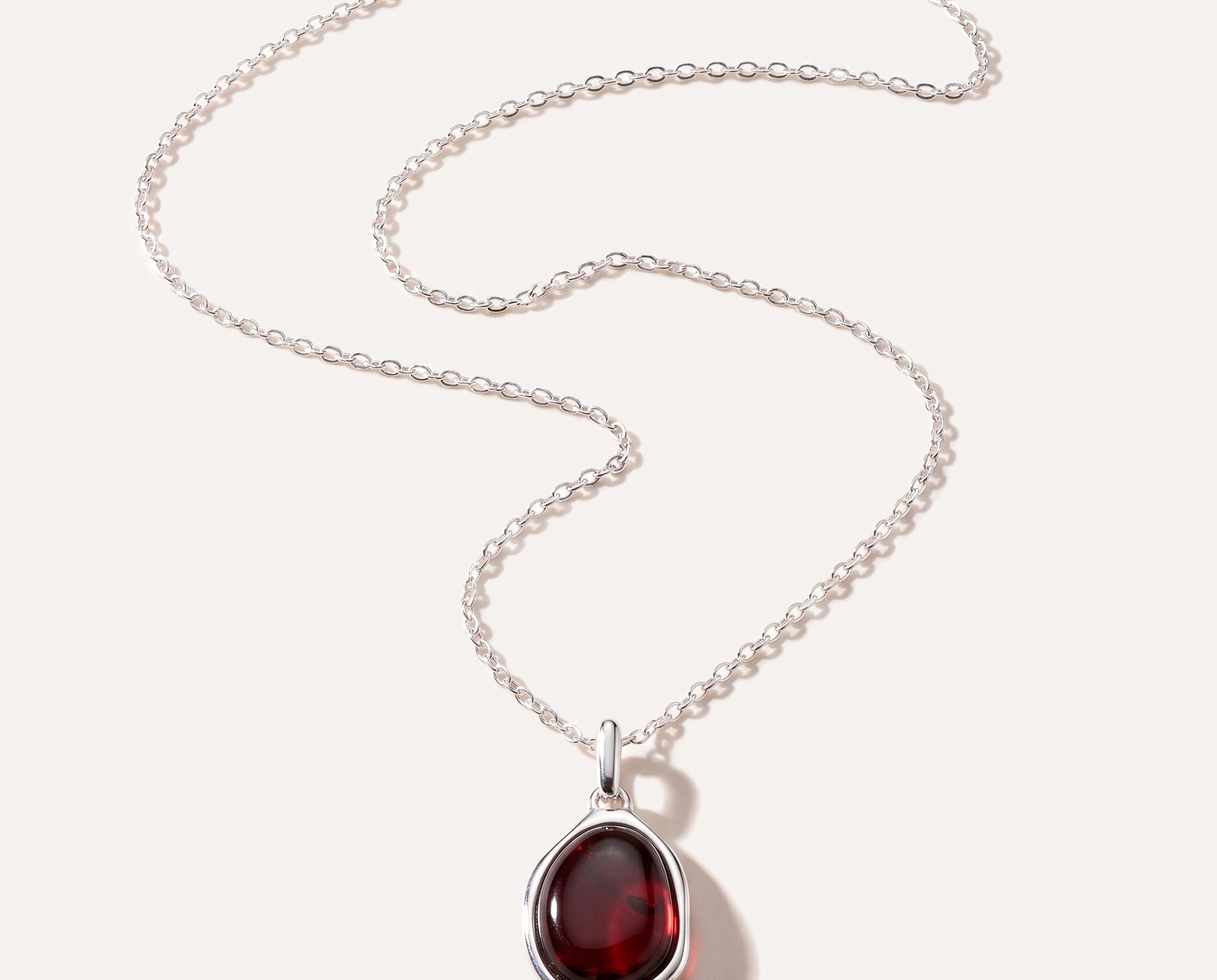 Cherry Amber ELEMENT Pendant Necklace — Baltic amber and sterling silver jewellery by Baltic Beauty