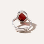 Cherry Amber ELEMENT Solitaire Adjustable Ring — Baltic amber and sterling silver jewellery by Baltic Beauty