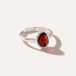 Cherry Amber ELEMENT Stacking Ring — Baltic amber and sterling silver jewellery by Baltic Beauty