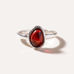Cherry Amber ELEMENT Stacking Ring — Baltic amber and sterling silver jewellery by Baltic Beauty