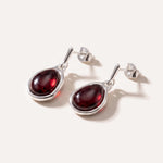 Cherry Amber ELEMENTS Drop Earrings — Baltic amber and sterling silver jewellery by Baltic Beauty