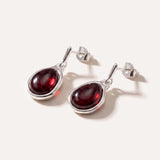 Cherry Amber ELEMENTS Drop Earrings — Baltic amber and sterling silver jewellery by Baltic Beauty