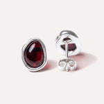 Cherry Amber ELEMENTS Stud Earrings — Baltic amber and sterling silver jewellery by Baltic Beauty
