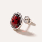 Cherry Amber ELEMENTS Stud Earrings — Baltic amber and sterling silver jewellery by Baltic Beauty