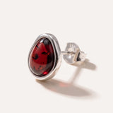 Cherry Amber ELEMENTS Stud Earrings — Baltic amber and sterling silver jewellery by Baltic Beauty