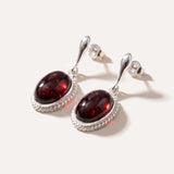 Cherry Red Amber Quintessence Dangle Earrings — Baltic amber and sterling silver jewellery by Baltic Beauty