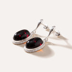 Cherry Red Amber Quintessence Dangle Earrings — Baltic amber and sterling silver jewellery by Baltic Beauty