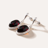 Cherry Red Amber Quintessence Dangle Earrings — Baltic amber and sterling silver jewellery by Baltic Beauty