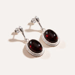 Cherry Red Amber Quintessence Dangle Earrings — Baltic amber and sterling silver jewellery by Baltic Beauty