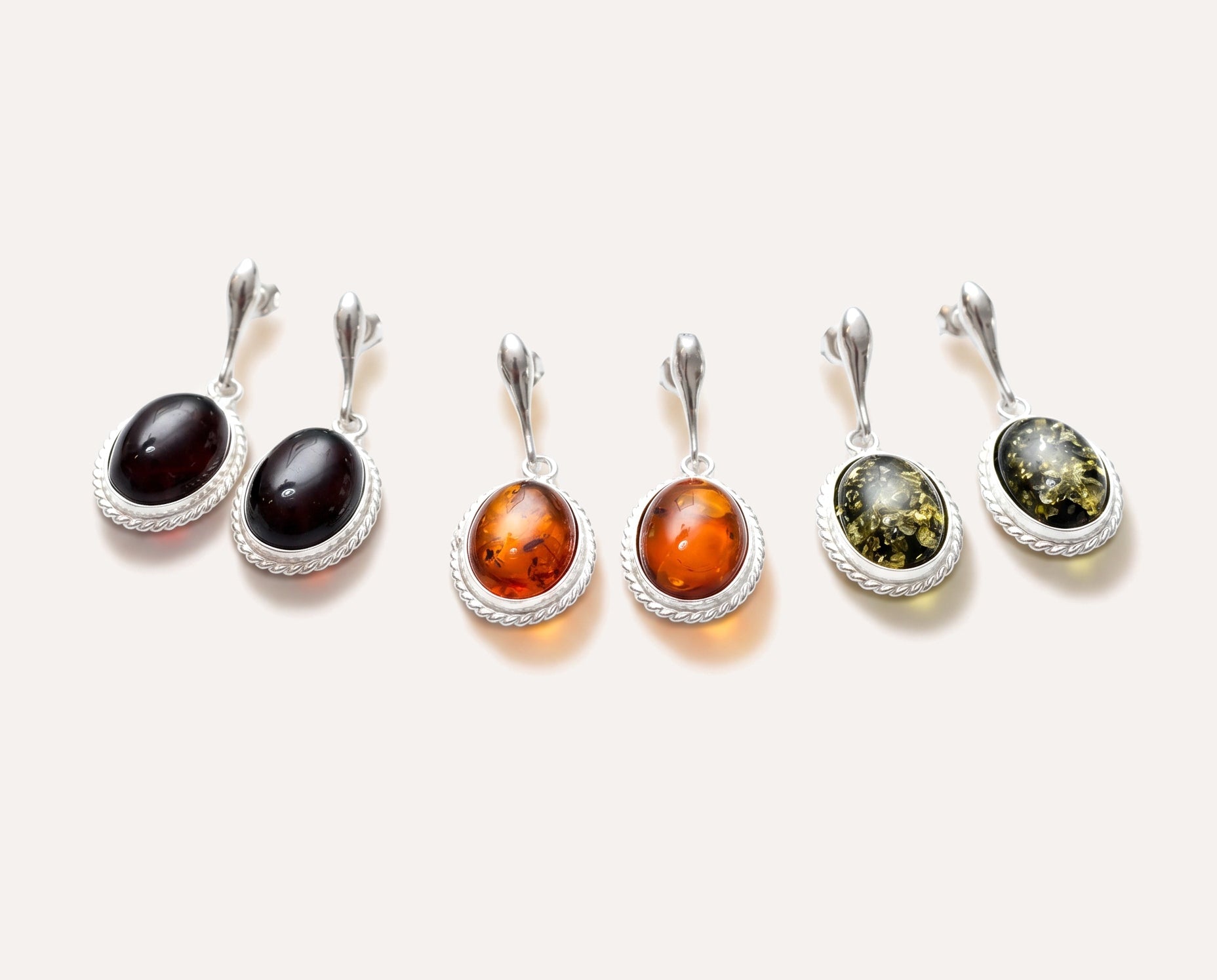 Cherry Red Amber Quintessence Dangle Earrings — Baltic amber and sterling silver jewellery by Baltic Beauty